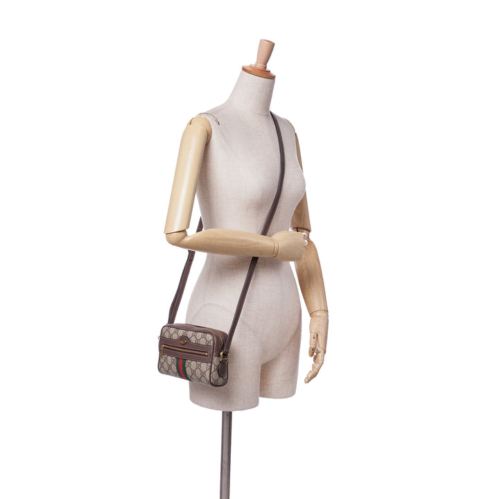 Mini GG Supreme Ophidia Crossbody Brown - Gaby Paris
