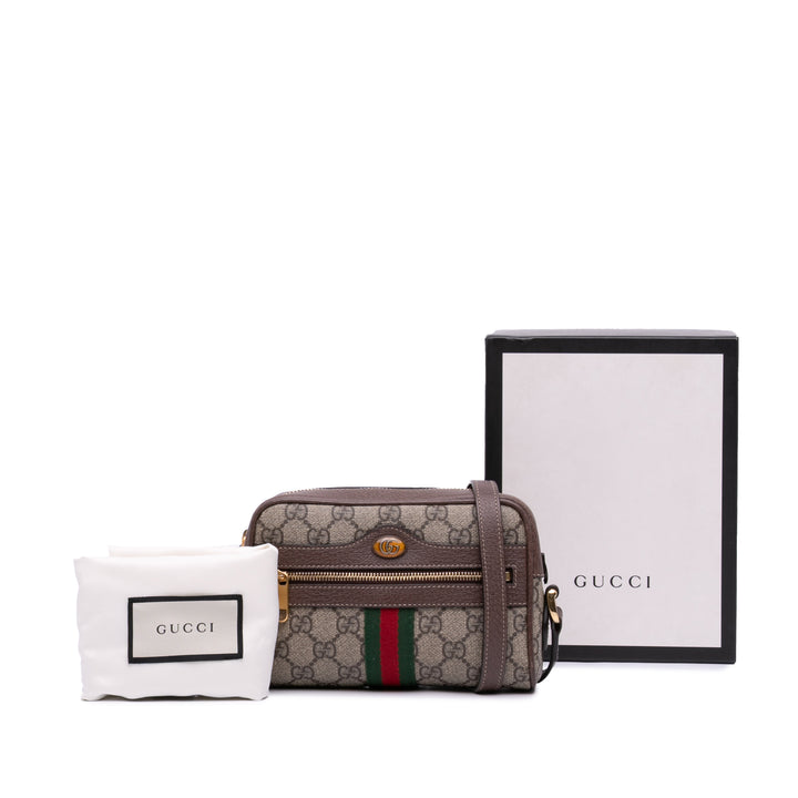 Mini GG Supreme Ophidia Crossbody Brown - Gaby Paris