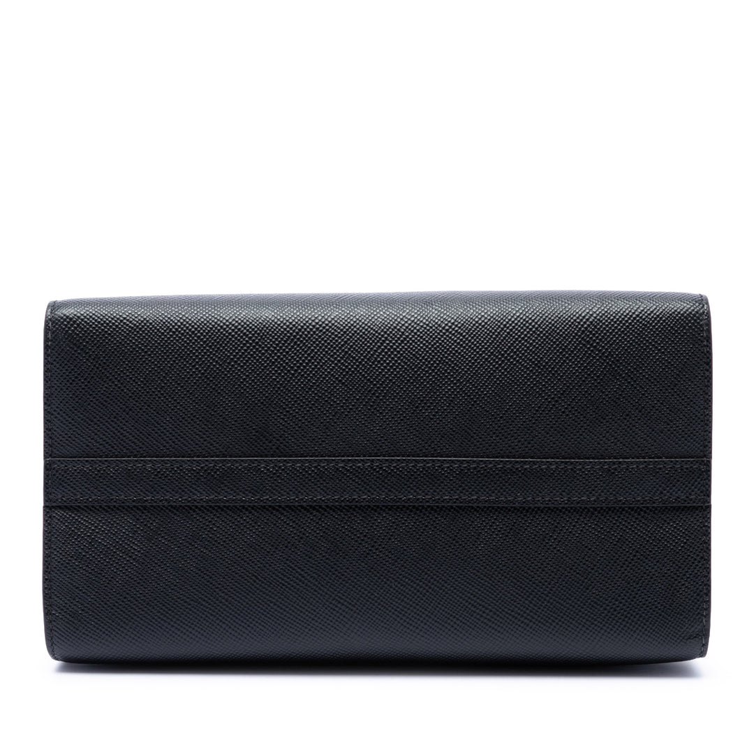 Prada Monochrome Sac Petit Saffiano Noir – vue 3 – GABY PARIS