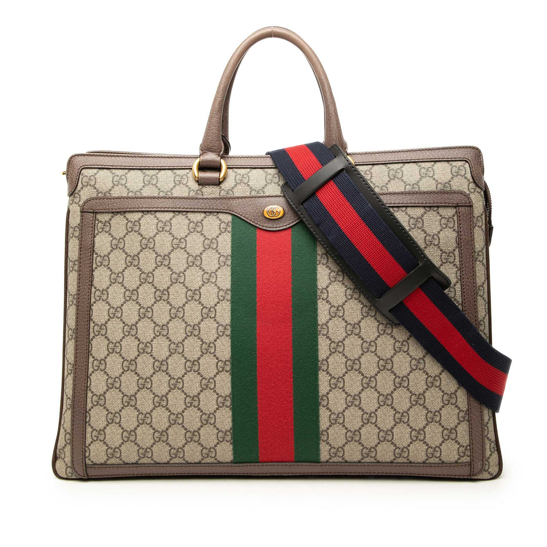 Ophidia Web Porte-documents GG Supreme Beige