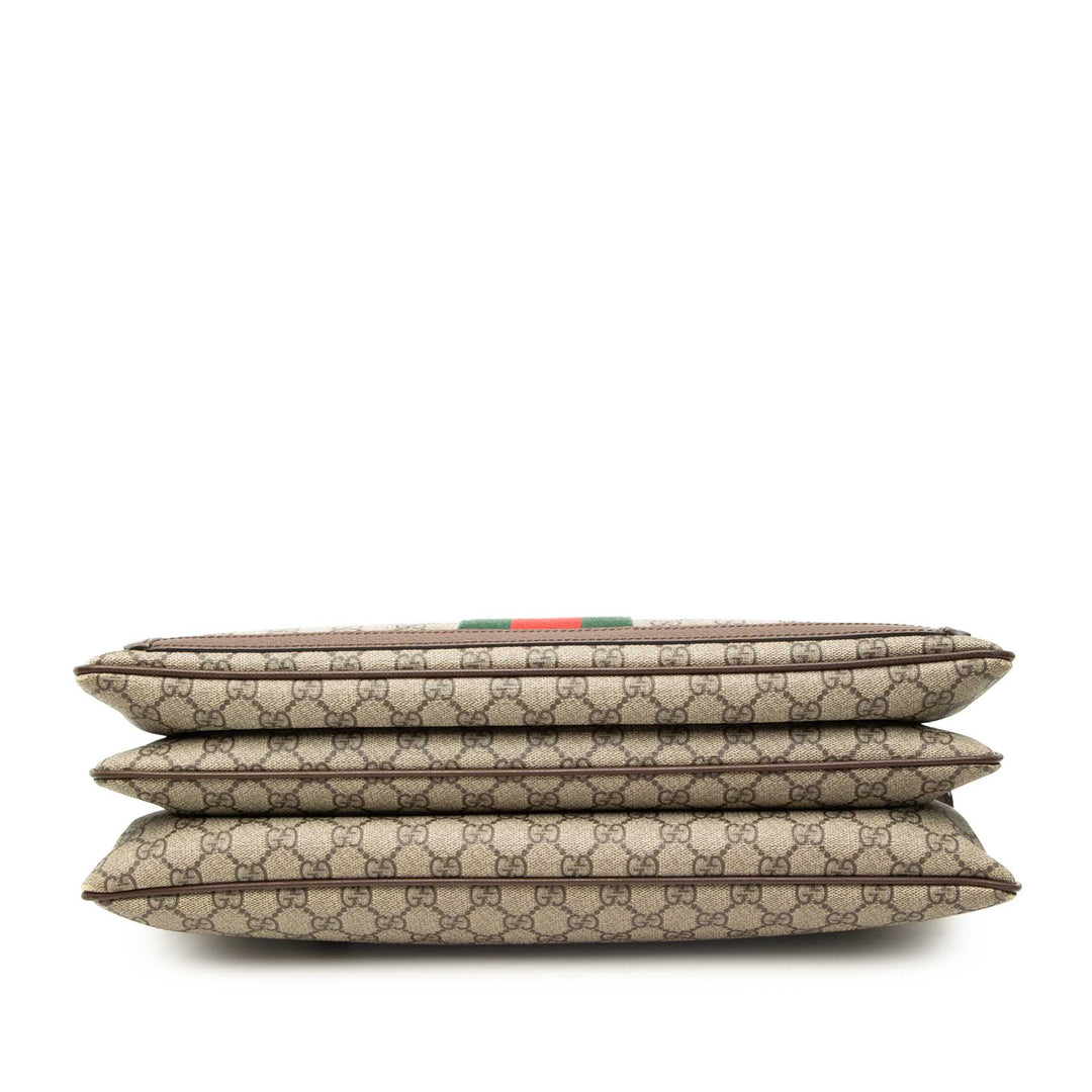 Ophidia Web Porte-documents GG Supreme Beige