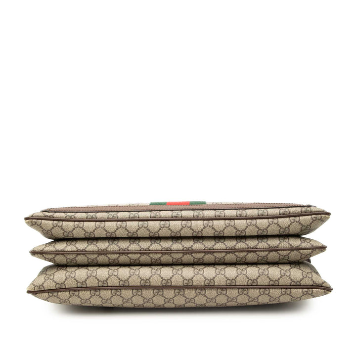 Ophidia Web Porte-documents GG Supreme Beige