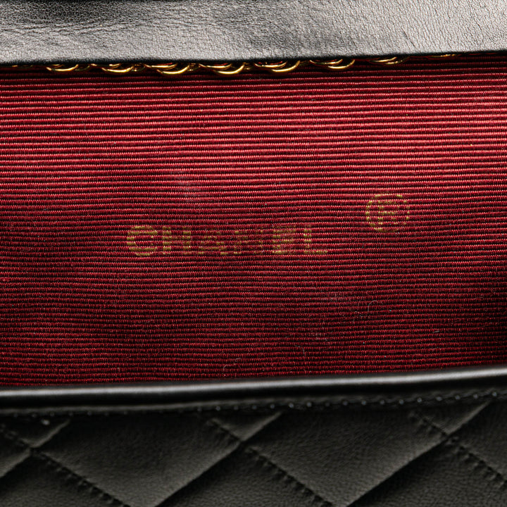 Mini CC Quilted Lambskin Round Flap Black - Gaby Paris