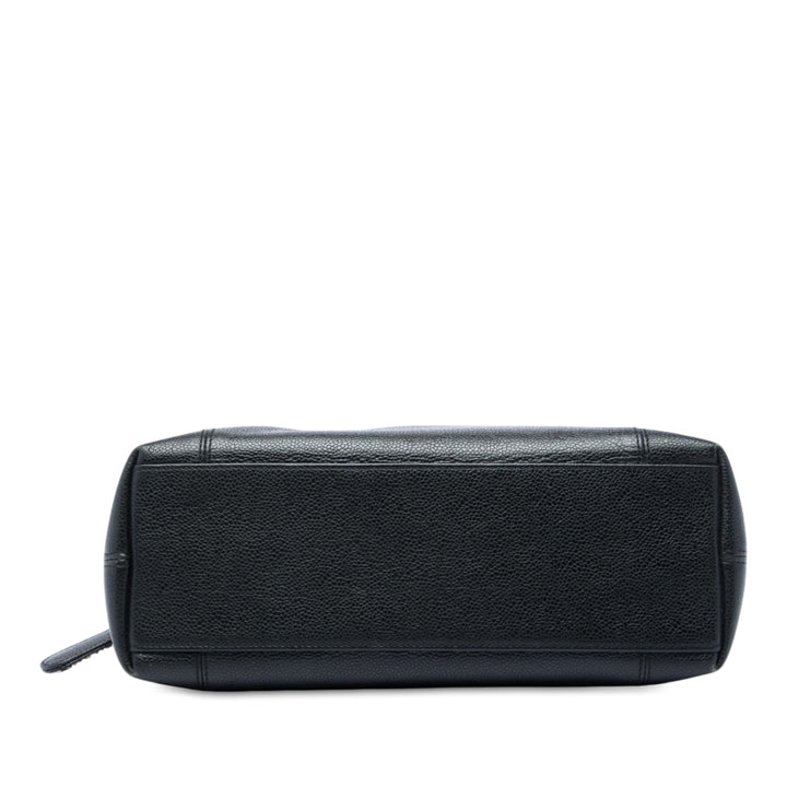 LAX brodé Logo Cabas Cuir caviar Noir
