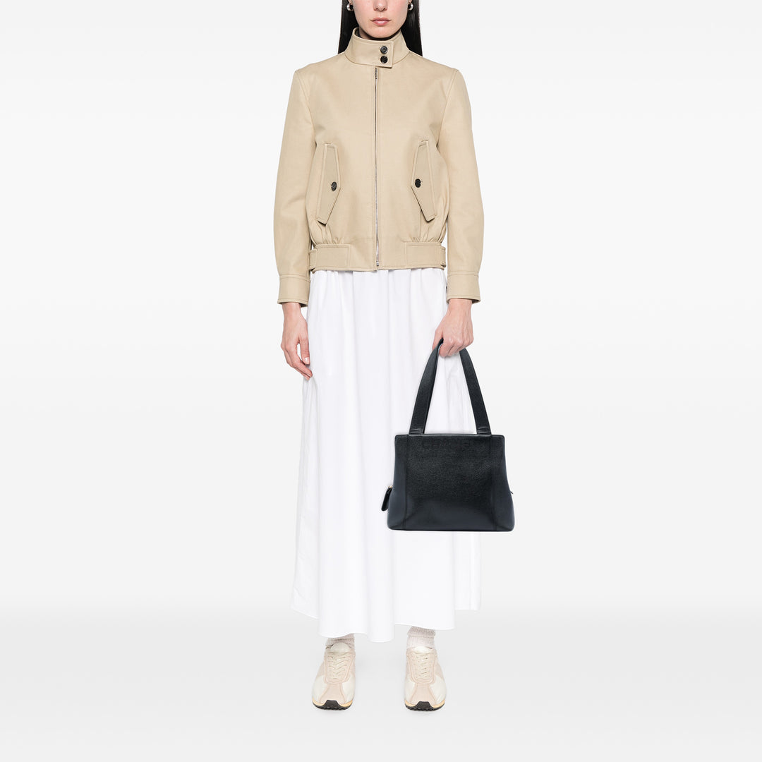 LAX brodé Logo Cabas Cuir caviar Noir