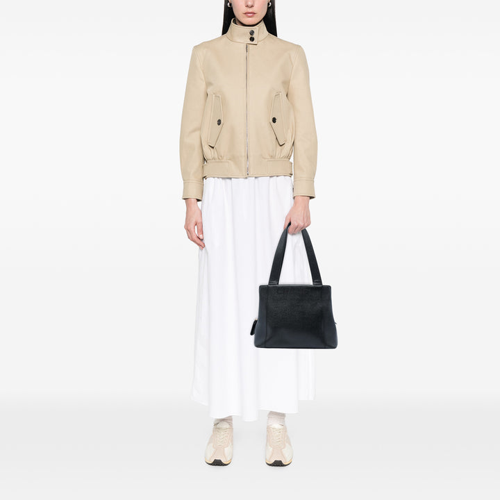 LAX brodé Logo Cabas Cuir caviar Noir
