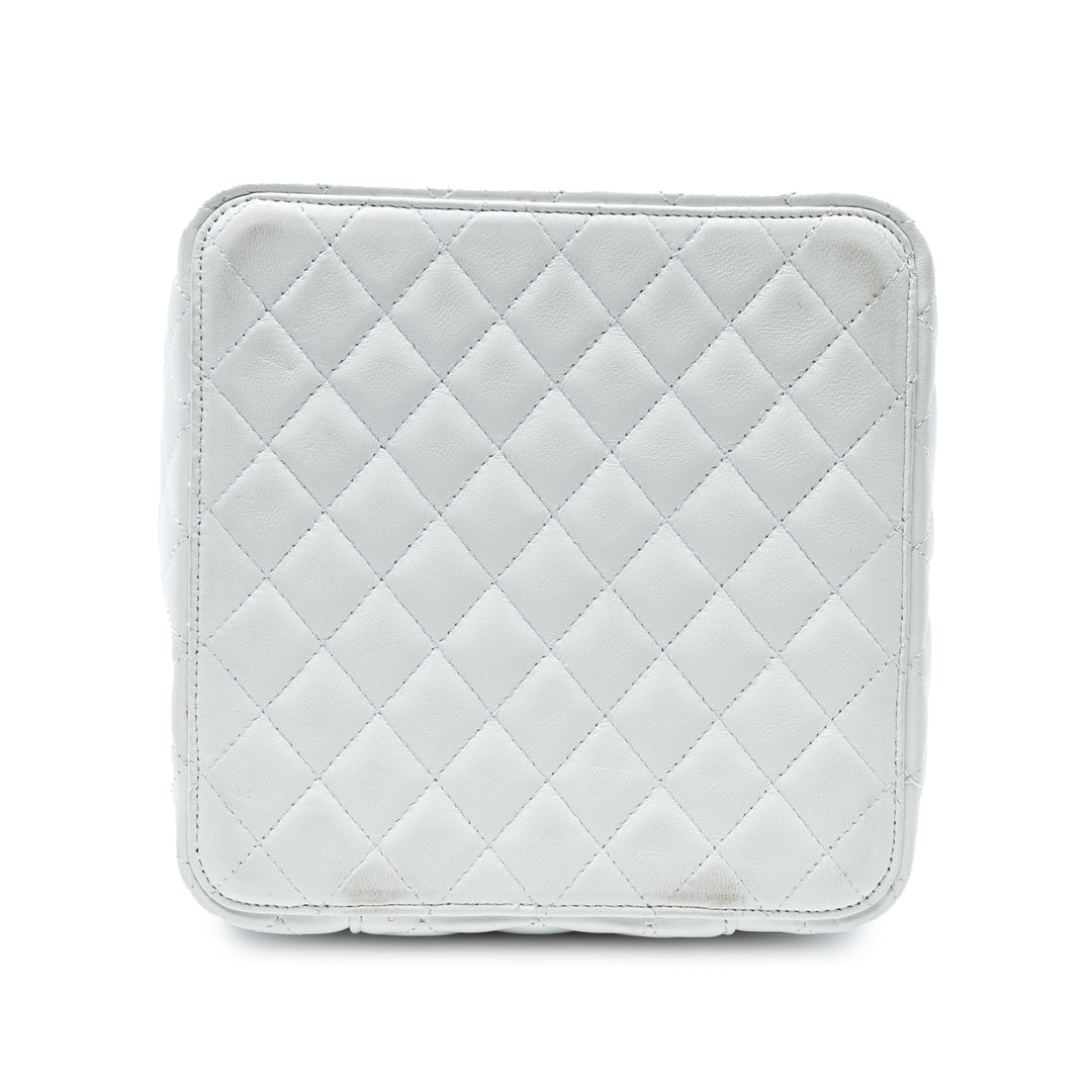 Chanel Large Matelassé Cuir d’agneau anse supérieure Jewelry Boîte avec chaîne
