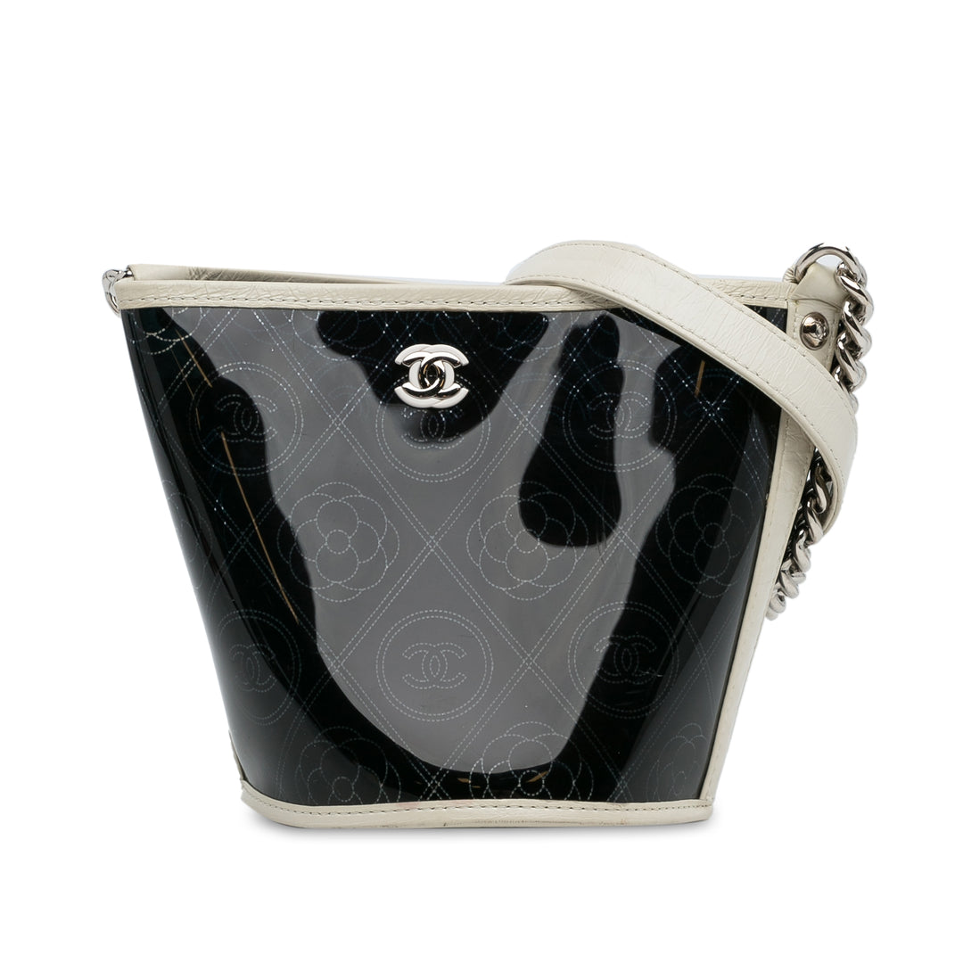 Chanel Froissé PVC Camellia Seau Cuir de veau