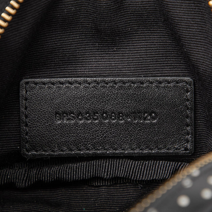 Saint Laurent Baby Quilted Chevron Cuir de veau Monogram Polka Dot Lou Sac caméra Noir