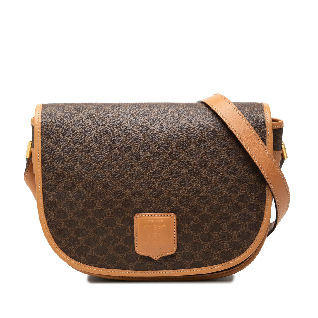 Celine Macadam Sac Toile enduite Marron – vue principale – GABY PARIS