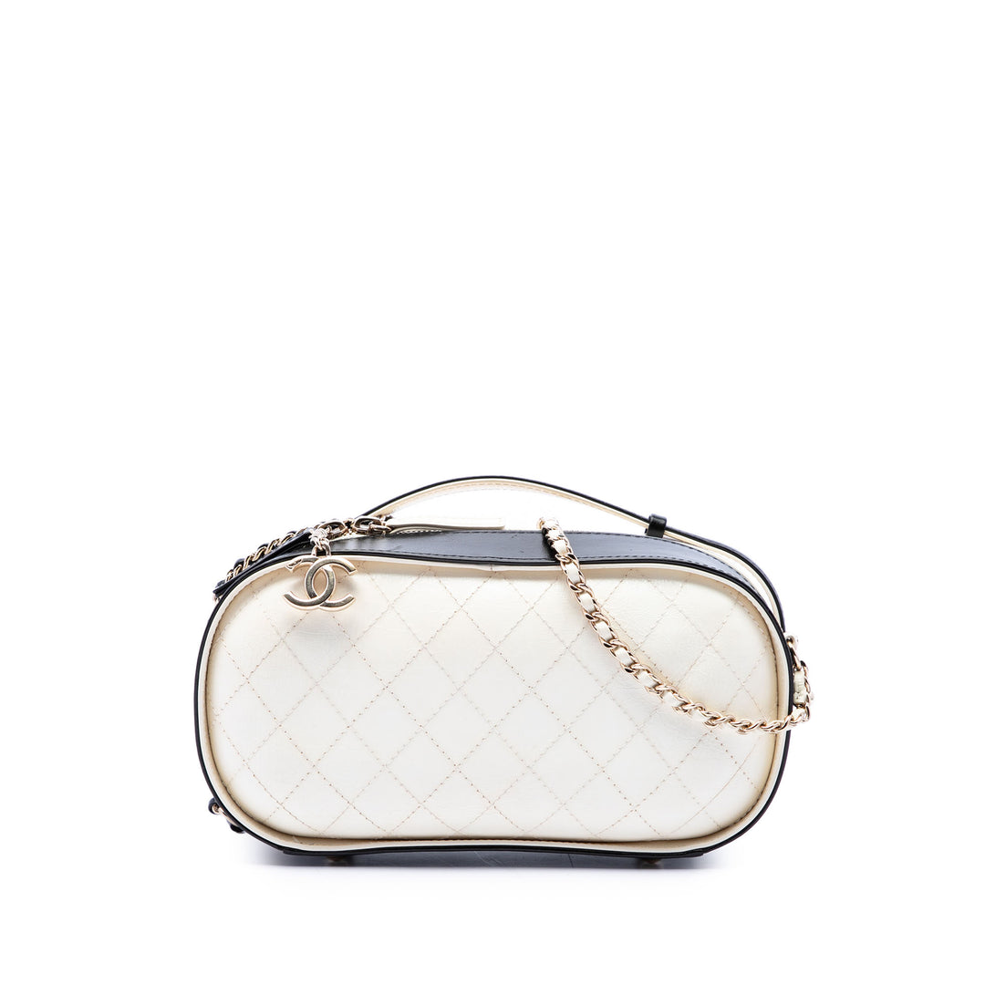 CC Matelassé Froissé Vanity Cuir de veau Blanc