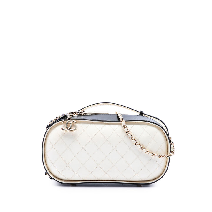 CC Matelassé Froissé Vanity Cuir de veau Blanc