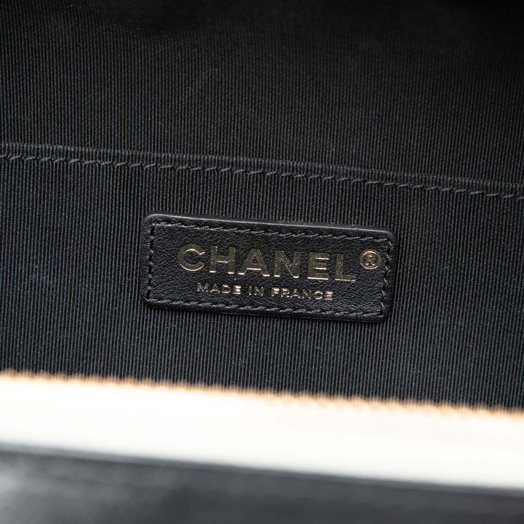 CC Matelassé Froissé Vanity Cuir de veau Blanc