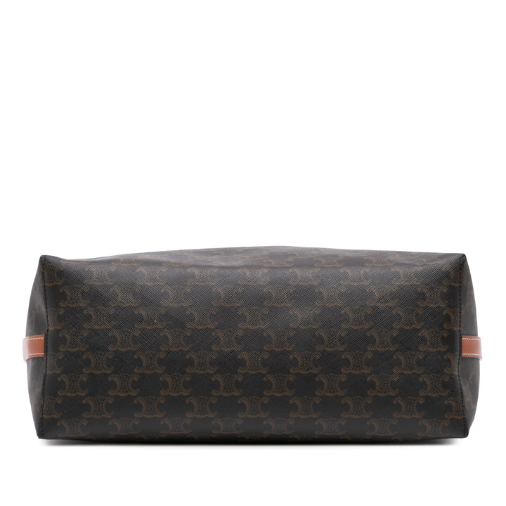 Triomphe et Souple Cabas Triomphe enduite Marron