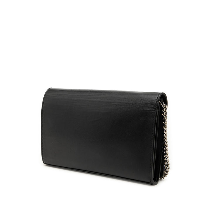 Saint Laurent Cuir de veau Star Applique Classic Monogram Kate Wallet on Chain
