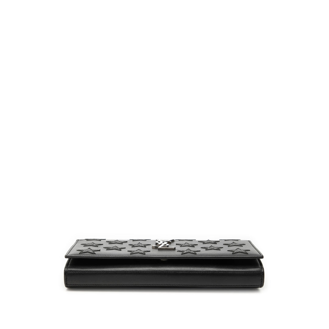 Saint Laurent Cuir de veau Star Applique Classic Monogram Kate Wallet on Chain