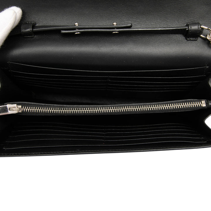 Saint Laurent Cuir de veau Star Applique Classic Monogram Kate Wallet on Chain