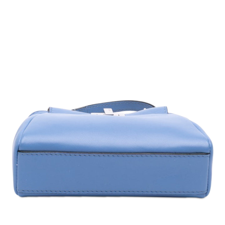 Fendi Peekaboo Iconic Sac Micro nappa Bleu