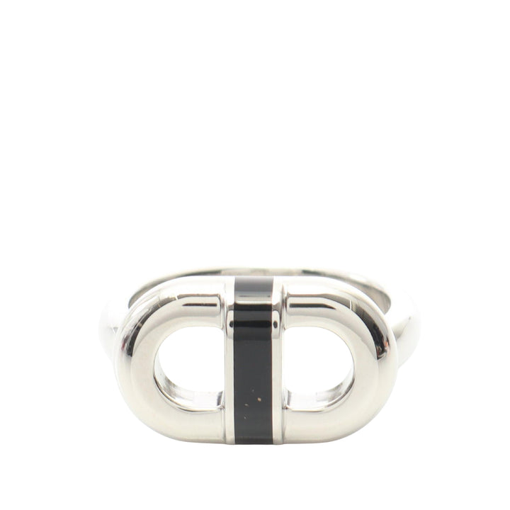 Hermès Palladium plaqué Lacquered Maillon ring – GABY PARIS Authentique