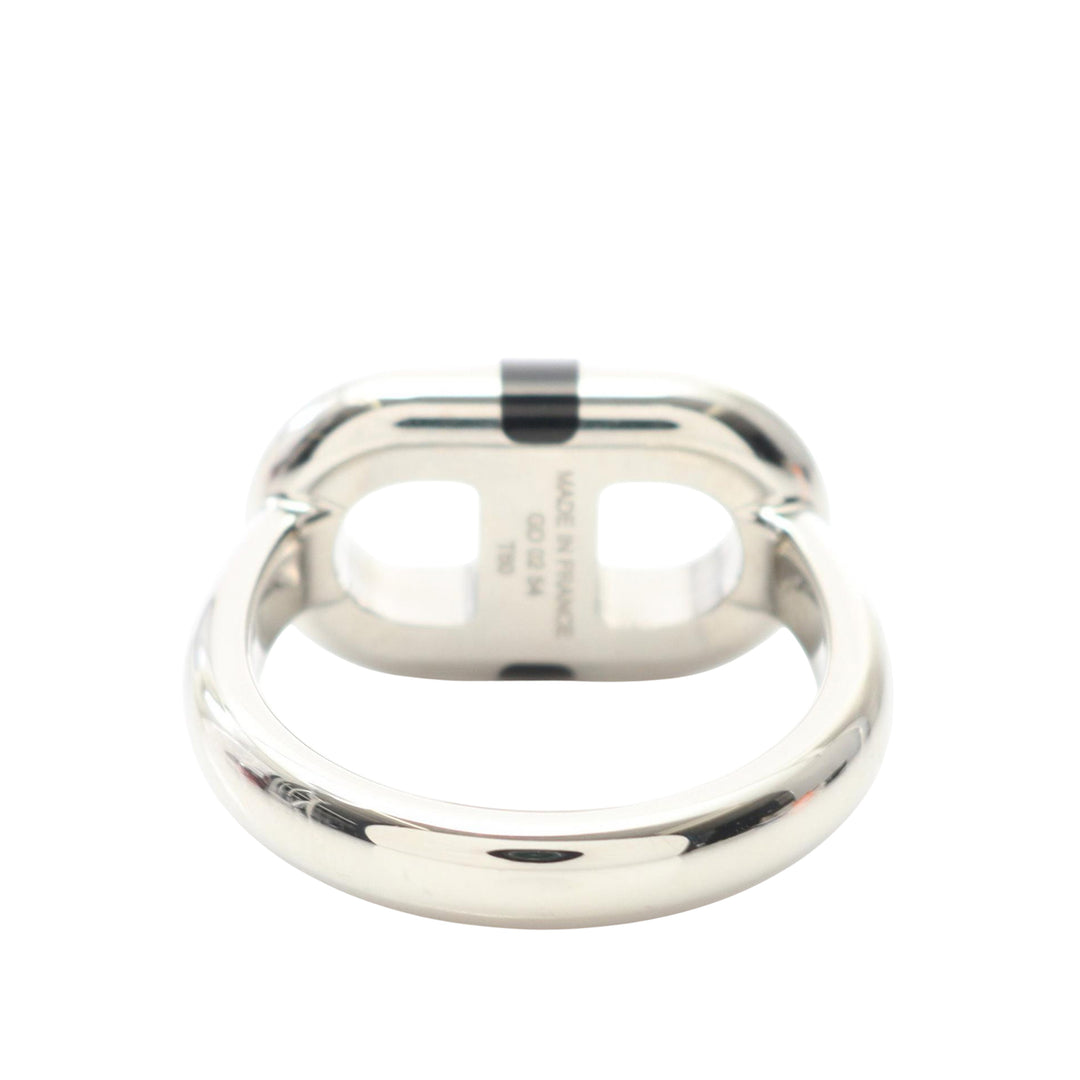 Hermès Palladium plaqué Lacquered Maillon ring – GABY PARIS Authentique