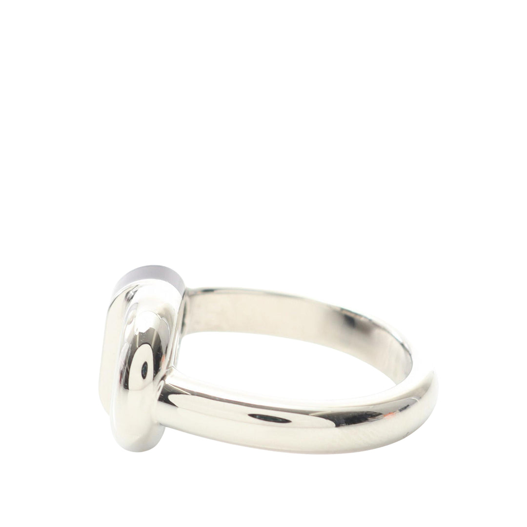 Hermès Palladium plaqué Lacquered Maillon ring – GABY PARIS Authentique