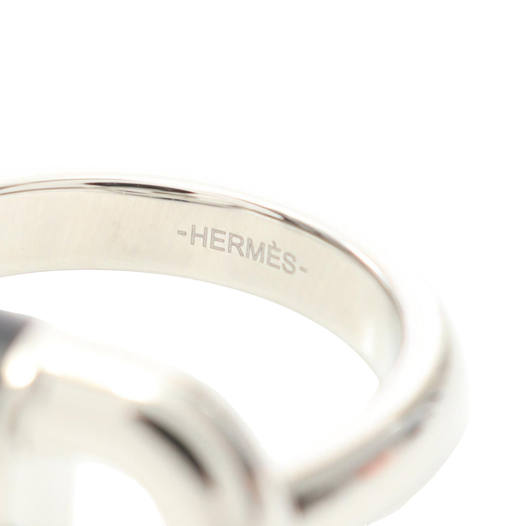 Hermès Palladium plaqué Lacquered Maillon ring – GABY PARIS Authentique