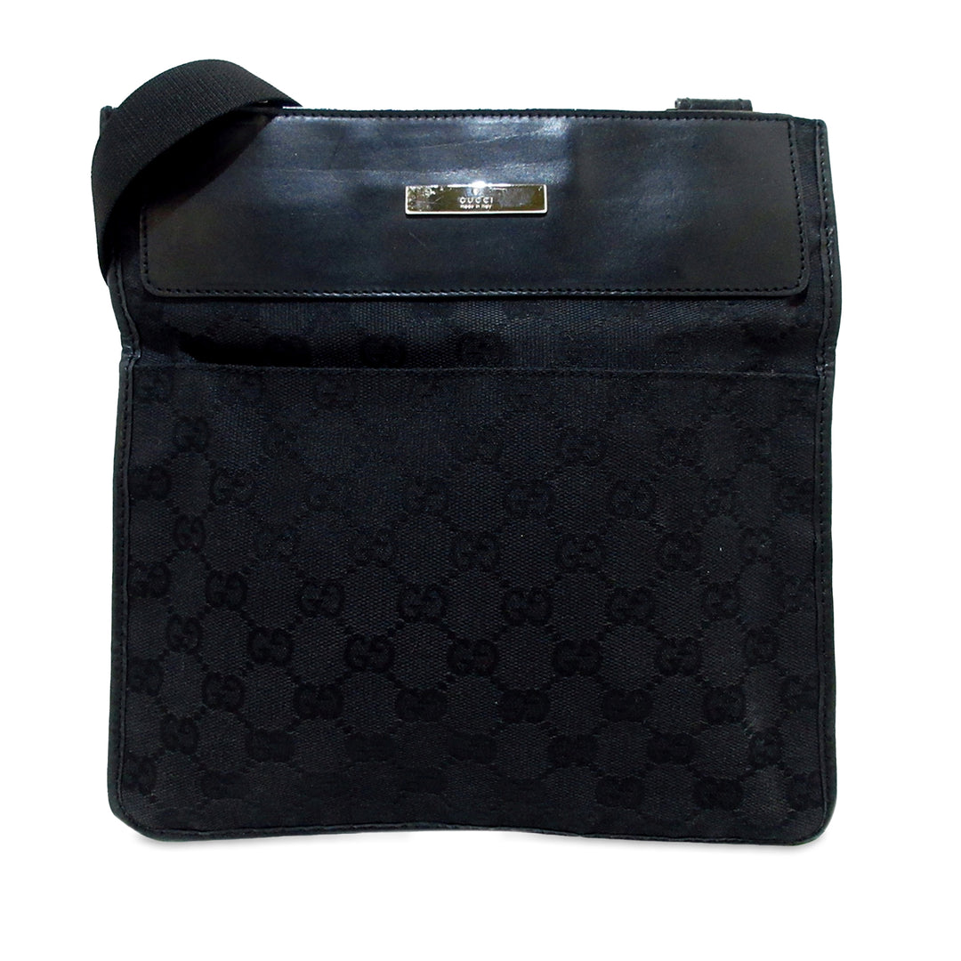 Gucci GG Canvas Crossbody Black - GABY PARIS