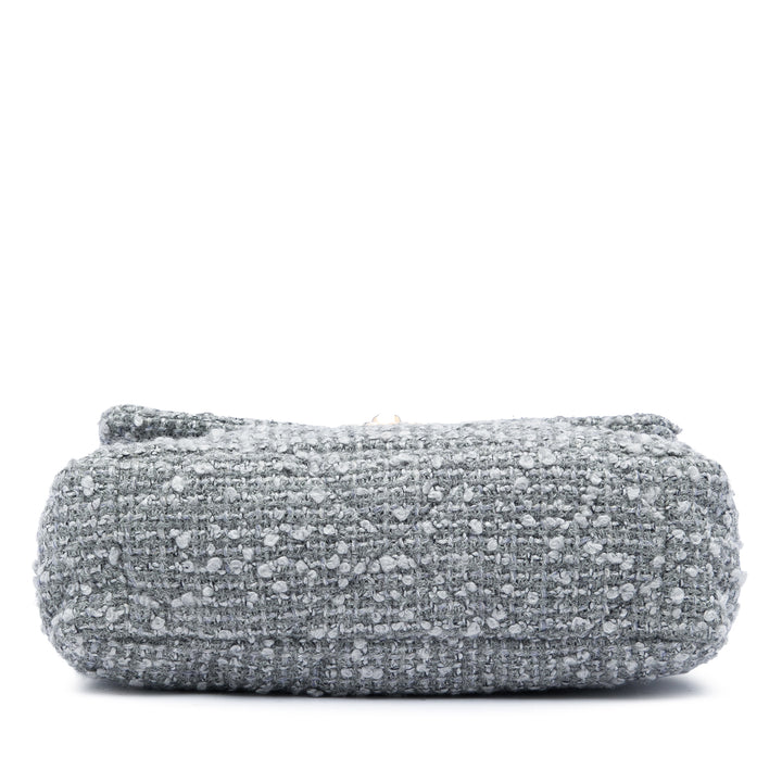 19 à rabat Moyen Tweed Gris