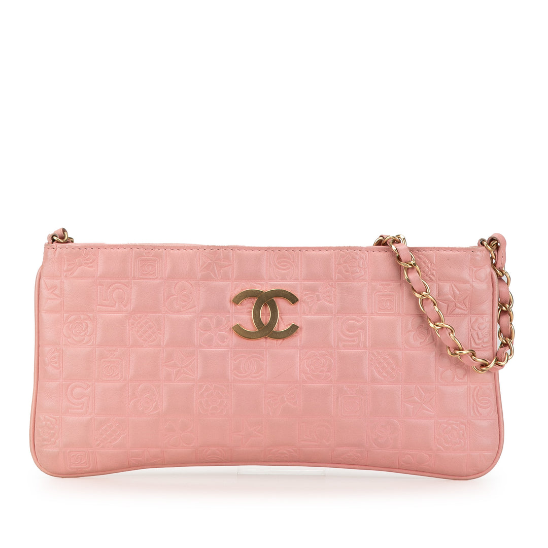 Lambskin Precious Symbols Pochette Pink - Gaby Paris