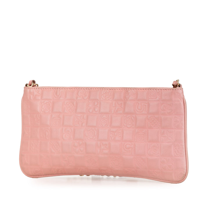 Lambskin Precious Symbols Pochette Pink - Gaby Paris