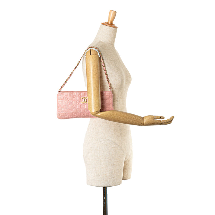 Lambskin Precious Symbols Pochette Pink - Gaby Paris