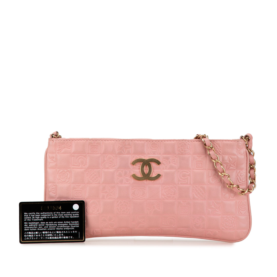 Lambskin Precious Symbols Pochette Pink - Gaby Paris