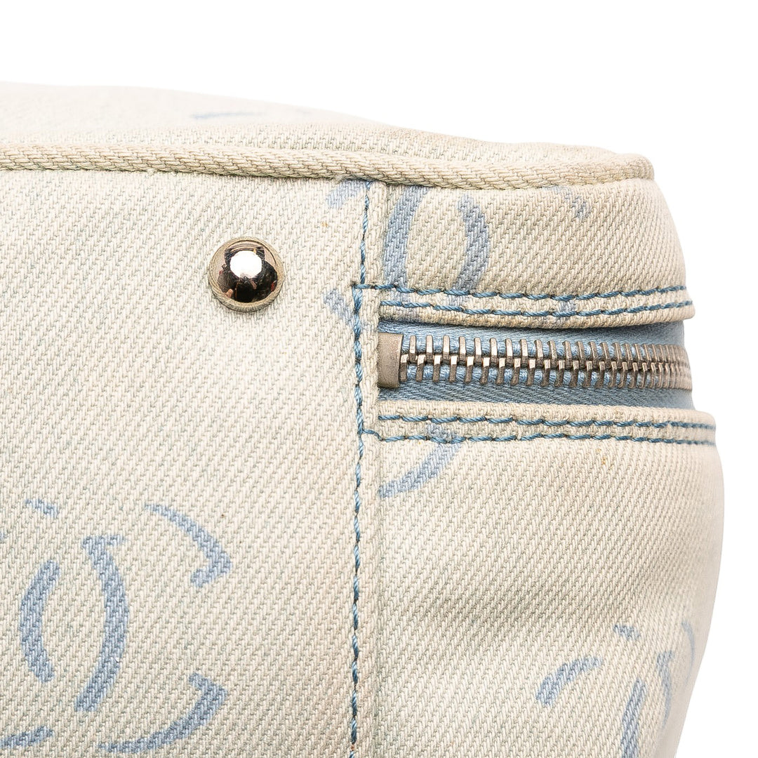 Chanel CC Jean Sac de voyage Bleu