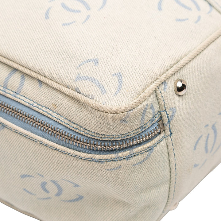 Chanel CC Jean Sac de voyage Bleu
