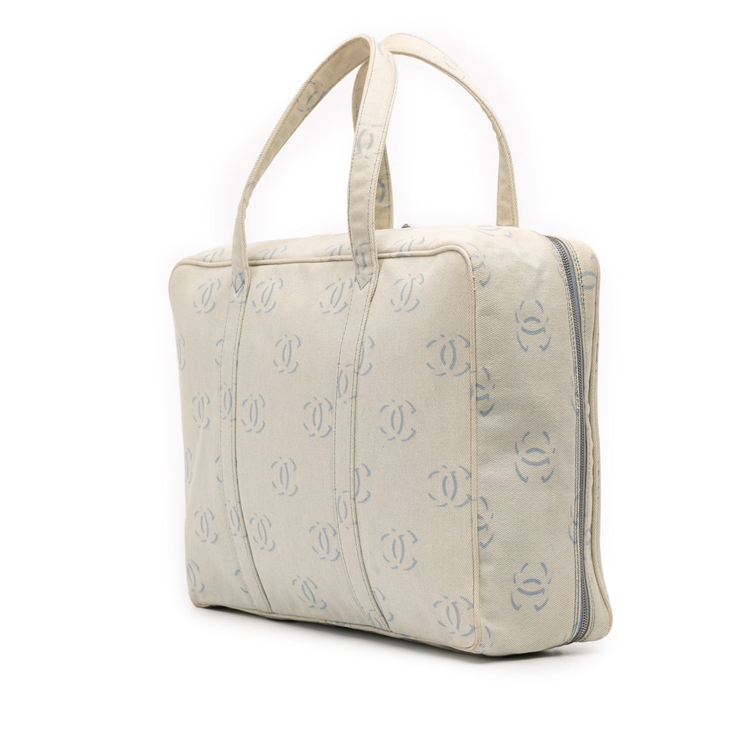 Chanel CC Jean Sac de voyage Bleu