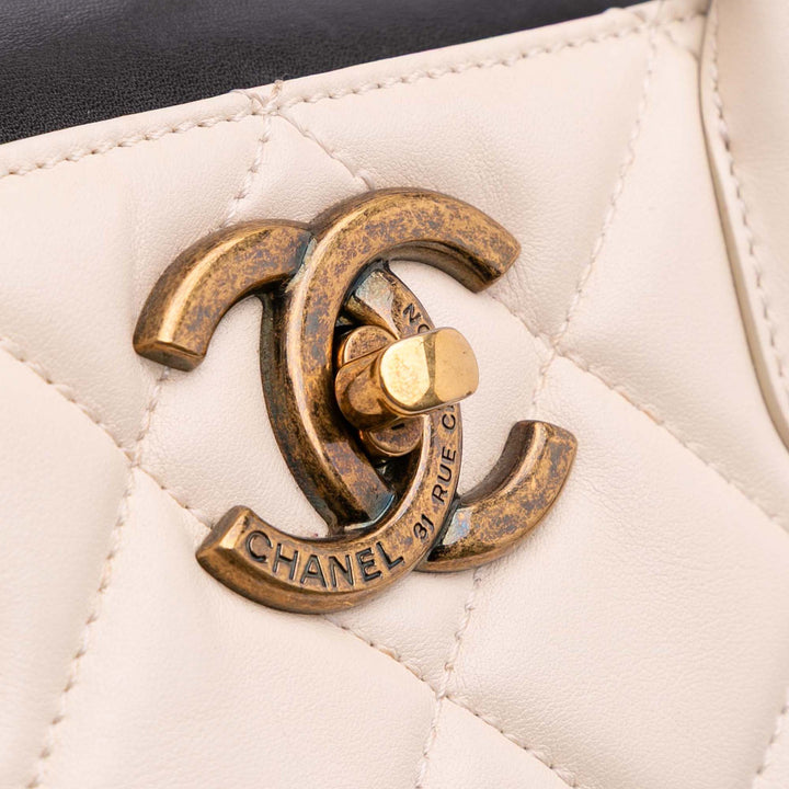 Quilted Calfskin Portobello Satchel Brown - Gaby Paris