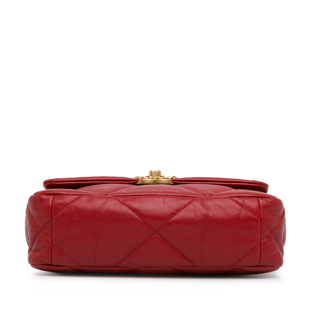 Medium Lambskin 19 Flap Red - Gaby Paris