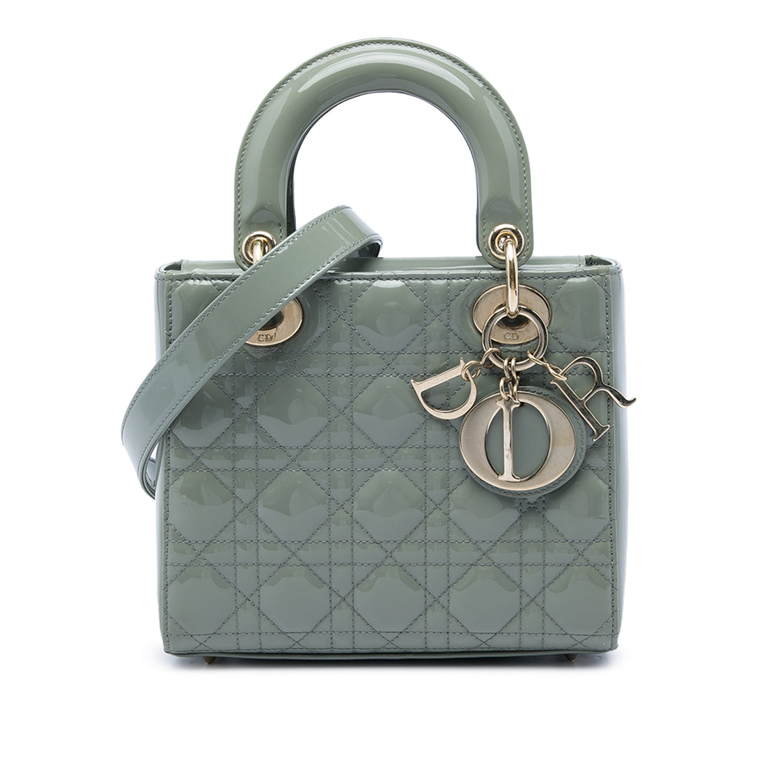 Dior Lady Dior Cannage Petit Gris – vue principale – GABY PARIS