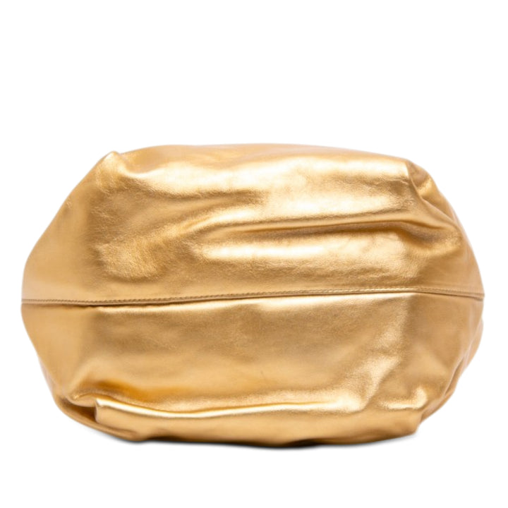 Saint Laurent Small Metallic Cuir d'agneau Teddy Bucket Sac