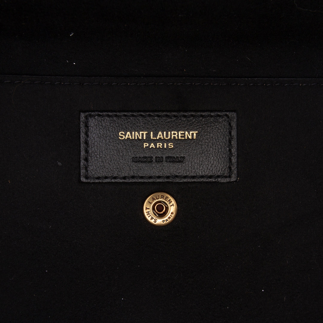 Saint Laurent Small Metallic Cuir d'agneau Teddy Bucket Sac