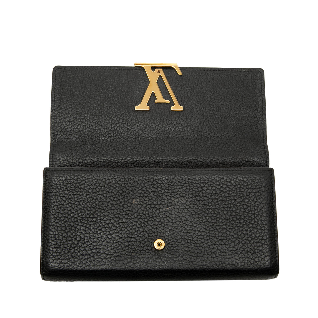 Louis Vuitton Taurillon Capucines Portefeuille long