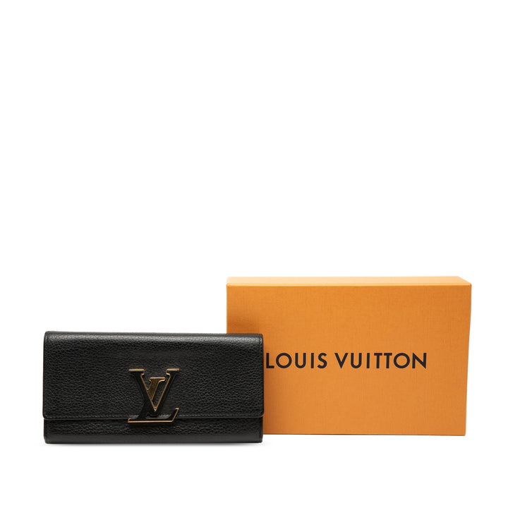 Louis Vuitton Taurillon Capucines Portefeuille long