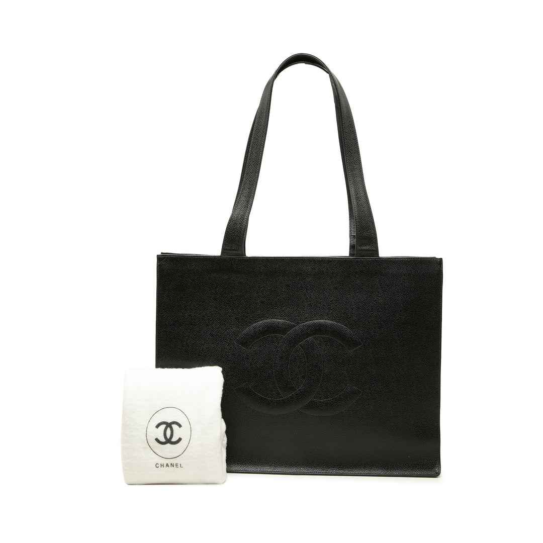 Chanel CC Cabas Cuir caviar Noir – vue 7 – GABY PARIS