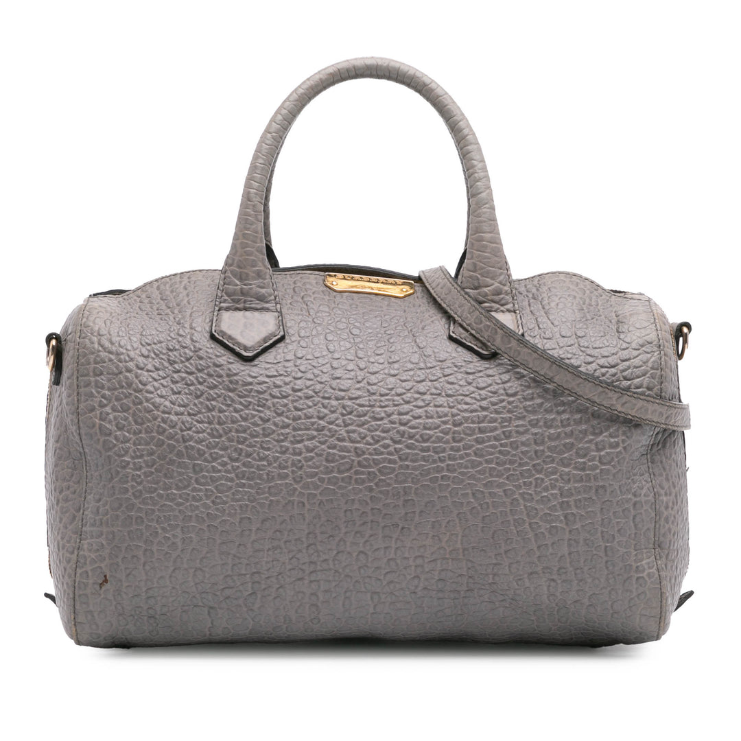 Medium Grained Calfskin Alchester Satchel Gray - Gaby Paris