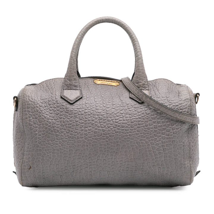 Medium Grained Calfskin Alchester Satchel Gray - Gaby Paris