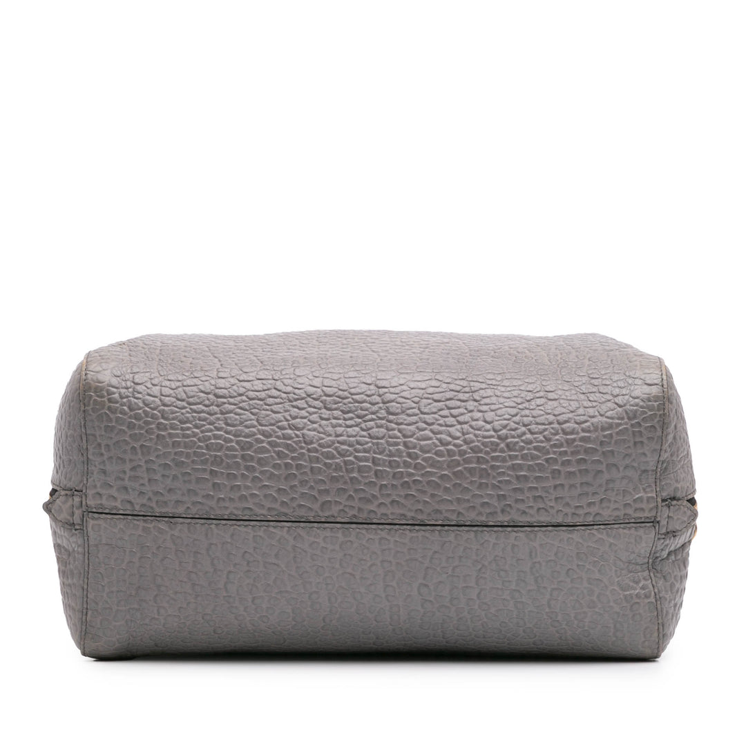 Medium Grained Calfskin Alchester Satchel Gray - Gaby Paris