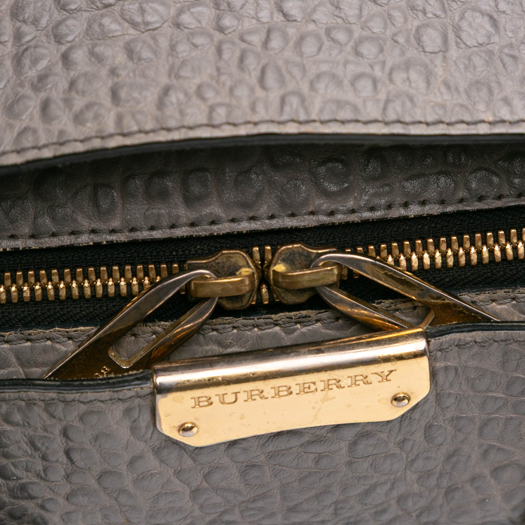 Medium Grained Calfskin Alchester Satchel Gray - Gaby Paris