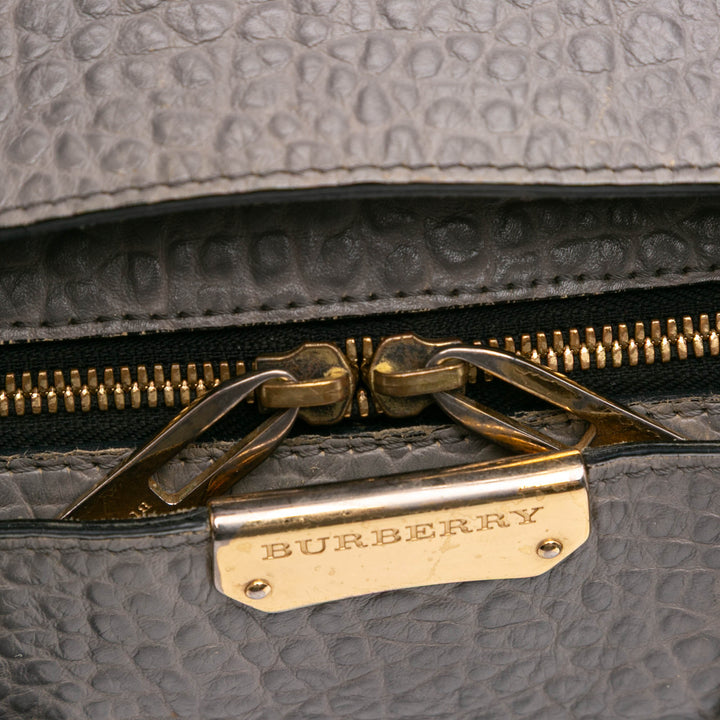 Medium Grained Calfskin Alchester Satchel Gray - Gaby Paris