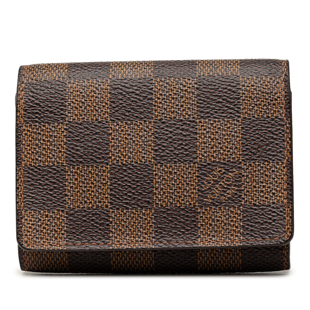 Louis Vuitton Enveloppe Carte de Visite Toile Damier Ébène