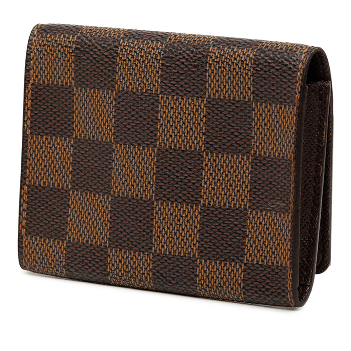 Louis Vuitton Enveloppe Carte de Visite Toile Damier Ébène
